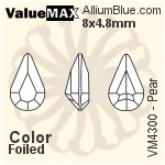 ValueMAX Pear Fancy Stone (VM4300) 8x4.8mm - Color With Foiling