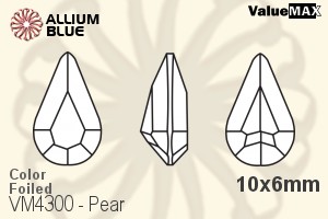 VALUEMAX CRYSTAL Pear Fancy Stone 10x6mm Fern Green F