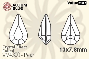 VALUEMAX CRYSTAL Pear Fancy Stone 13x7.8mm Crystal Champagne F