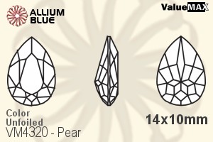 ValueMAX Pear Fancy Stone (VM4320) 14x10mm - Color Unfoiled