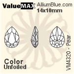 ValueMAX Pear Fancy Stone (VM4320) 14x10mm - Color Unfoiled