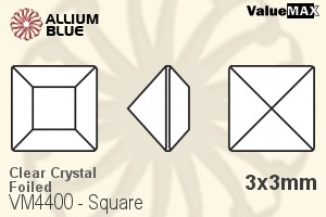 VALUEMAX CRYSTAL Square Fancy Stone 3x3mm Crystal F