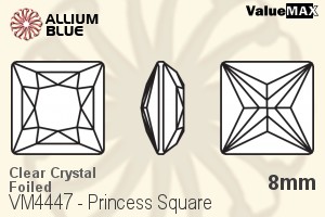 VALUEMAX CRYSTAL Princess Square Fancy Stone 8mm Crystal F