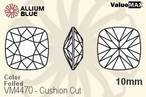 VALUEMAX CRYSTAL Cushion Cut Fancy Stone 10mm Violet F