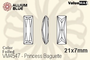 VALUEMAX CRYSTAL Princess Baguette Fancy Stone 21x7mm Light Topaz F