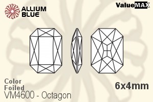 VALUEMAX CRYSTAL Octagon Fancy Stone 6x4mm Burgundy F