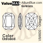ValueMAX Octagon Fancy Stone (VM4600) 6x4mm - Color Unfoiled