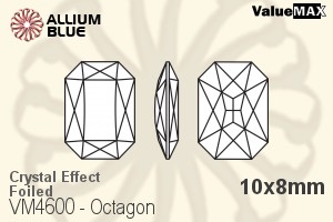 ValueMAX Octagon Fancy Stone (VM4600) 10x8mm - Crystal Effect With Foiling