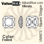 ValueMAX Square Octagon Fancy Stone (VM4675) 10mm - Color With Foiling
