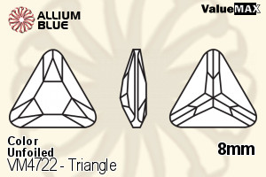 VALUEMAX CRYSTAL Triangle Fancy Stone 8mm Jet