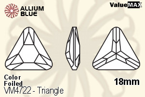 VALUEMAX CRYSTAL Triangle Fancy Stone 18mm Fern Green F