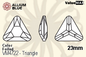VALUEMAX CRYSTAL Triangle Fancy Stone 23mm Capri Blue F