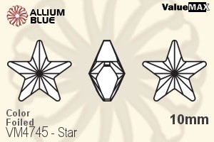VALUEMAX CRYSTAL Star Fancy Stone 10mm Capri Blue F