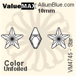 ValueMAX Star Fancy Stone (VM4745) 10mm - Color Unfoiled