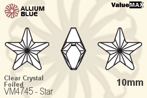 VALUEMAX CRYSTAL Star Fancy Stone 10mm Crystal F