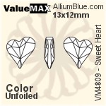 ValueMAX Sweet Heart Fancy Stone (VM4809) 13x12mm - Color Unfoiled