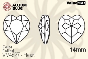 VALUEMAX CRYSTAL Heart Fancy Stone 14mm Blue Zircon F