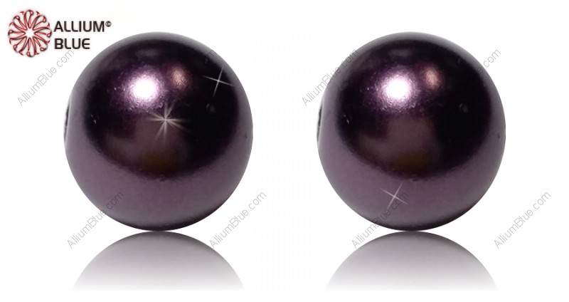 VALUEMAX CRYSTAL Round Crystal Pearl 6mm Blackberry Purple Pearl