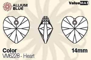 VALUEMAX CRYSTAL Heart 14mm Apple Green