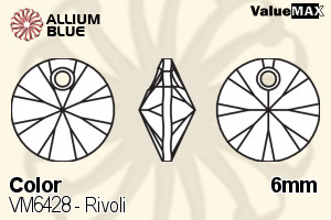 VALUEMAX CRYSTAL Rivoli 6mm Light Topaz