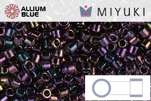 MIYUKI Delica® Seed Beads (DBM0004) 10/0 Round Medium - Metallic Dark Plum Iris