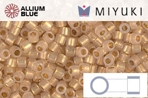 MIYUKI Delica® Seed Beads (DBM0230) 10/0 Round Medium - 24kt Gold Lined Opal - 5gr