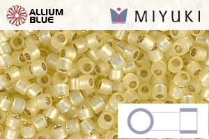 MIYUKI Delica® Seed Beads (DBM0623) 10/0 Round Medium - Dyed Jonquil Silver Lined Alabaster