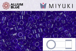 MIYUKI Delica® Seed Beads (DBM0707) 10/0 Round Medium - Transparent Cobalt