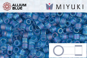 MIYUKI Delica® Seed Beads (DBM0862) 10/0 Round Medium - Matte Transparent Capri Blue AB