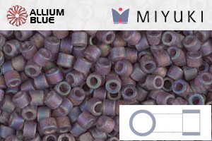 MIYUKI Delica® Seed Beads (DBM0869) 10/0 Round Medium - Matte Transparent Mauve AB