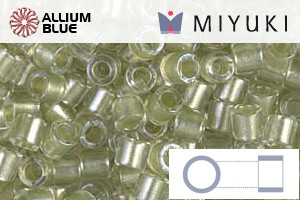 MIYUKI Delica® Seed Beads (DBL0903) 8/0 Round Large - Sparkling Celery Lined Crystal