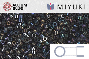 MIYUKI Delica® Seed Beads (DBS0002) 15/0 Round Small - Metallic Dark Blue Iris
