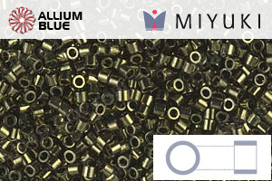 MIYUKI Delica® Seed Beads (DBS0011) 15/0 Round Small - Metallic Olive