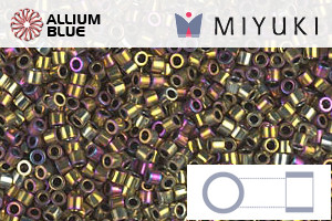 MIYUKI Delica® Seed Beads (DBS0029) 15/0 Round Small - Metallic Purple Gold Iris