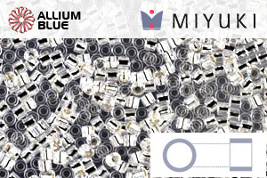MIYUKI Delica® Seed Beads (DBS0041) 15/0 Round Small - Silver Lined Crystal