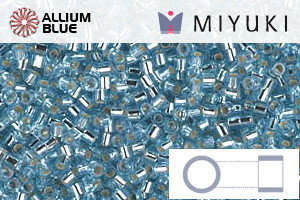MIYUKI Delica® Seed Beads (DBS0044) 15/0 Round Small - Silver Lined Aqua