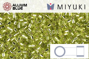MIYUKI Delica® Seed Beads (DBS0147) 15/0 Round Small - Silver Lined Chartreuse