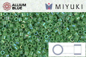 MIYUKI Delica® Seed Beads (DBS0163) 15/0 Round Small - Opaque Green AB