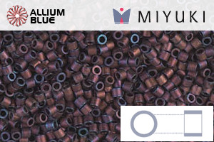 MIYUKI Delica® Seed Beads (DBS0312) 15/0 Round Small - Matte Metallic Dark Raspberry Iris