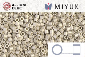 MIYUKI Delica® Seed Beads (DBS0335) 15/0 Round Small - Matte Galvanized Silver