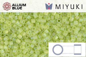 MIYUKI Delica® Seed Beads (DBS0860) 15/0 Round Small - Matte Transparent Chartreuse AB