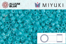 MIYUKI Delica® Seed Beads (DB0110) 11/0 Round - Transparent Light Marine Blue Gold Luster