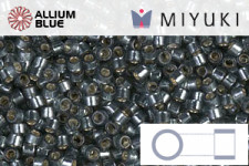 MIYUKI Delica® Seed Beads (DB2171) 11/0 Round - Duracoat Silver Lined Semi-Matte Straw