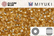 MIYUKI Round Seed Beads (RR11-0003) - Silver Lined Gold