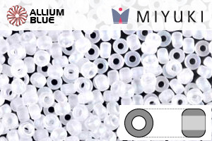 MIYUKI Round Rocailles Seed Beads (RR11-0131FR) 11/0 Small - Matte Transparent Crystal AB