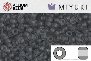 MIYUKI Round Rocailles Seed Beads (RR11-0152F) 11/0 Small - Matte Transparent Gray