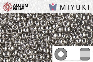 MIYUKI Round Rocailles Seed Beads (RR11-0194) 11/0 Small - Palladium Plated
