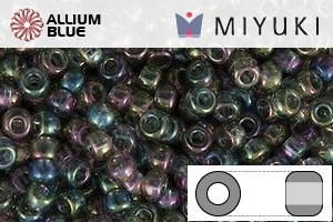 MIYUKI Round Rocailles Seed Beads (RR11-0249) 11/0 Small - Transparent Gray AB