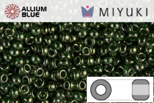 MIYUKI Round Rocailles Seed Beads (RR11-0306) 11/0 Small - Olive Green Gold Luster