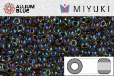 MIYUKI Round Seed Beads (RR11-0349) - Navy Lined Topaz